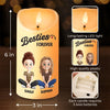 Real Friends, Real Love, Real Laughs - Bestie Personalized Custom LED Candle - Gift For Best Friends, BFF, Sisters