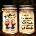 Custom Name Best Friend Gifts for Women - Personalized Mason Jar Light