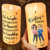 Life’s Better With Besties By Your Side - Bestie Personalized Custom LED Candle - Gift For Best Friends, BFF, Sisters
