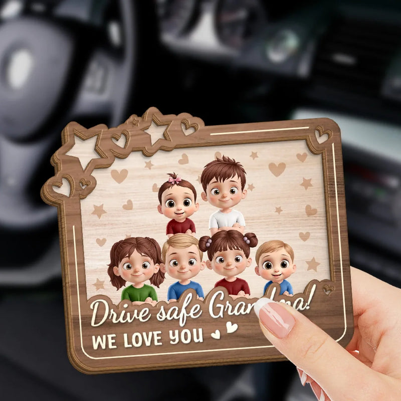 Wherever You Go, Our Love Goes With You - Family Personalized Custom Car Visor Clip - Mother's Day, Gift For Mom, Grandma