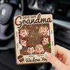 Grandma’s Journey Is Filled With Love - Family Personalized Custom Car Visor Clip - Mother's Day, Gift For Mom, Grandma