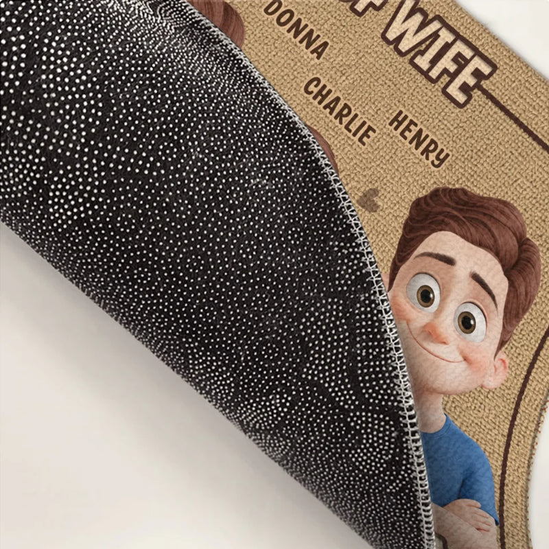 Custom Name Funny Husband Wife Gifts - Personalized Doormat