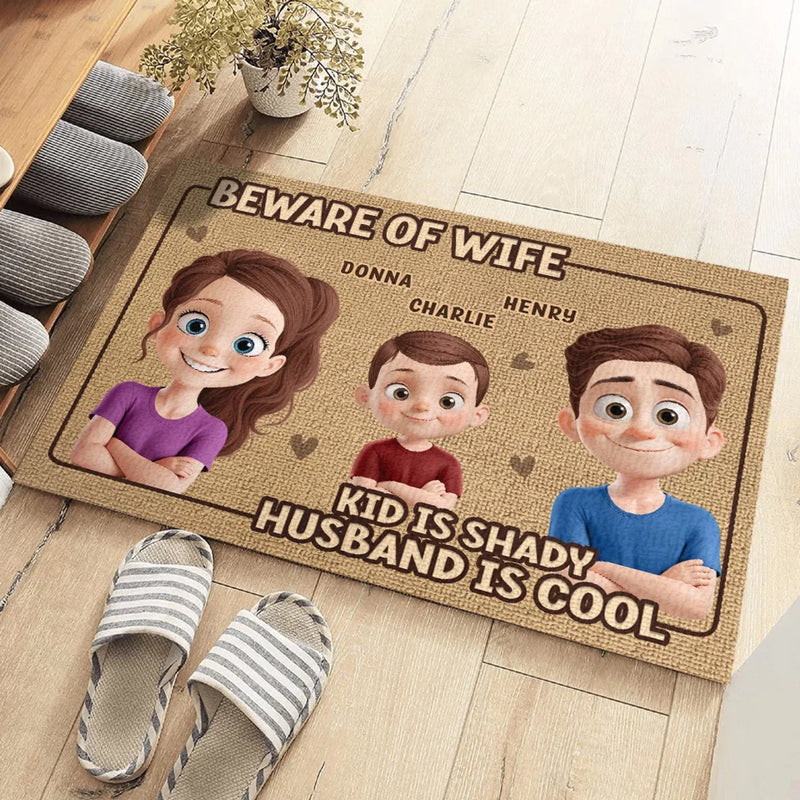 Custom Name Funny Husband Wife Gifts - Personalized Doormat
