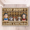Bring Gifts Or Turn Back - Couple Personalized Custom Home Decor Decorative Mat - House Warming Gift For Husband Wife, Anniversary, Pet Owners, Pet Lovers