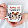 Life’s Ruff Without Us - Dog & Cat Personalized Custom Mug - Gift For Pet Owners, Pet Lovers