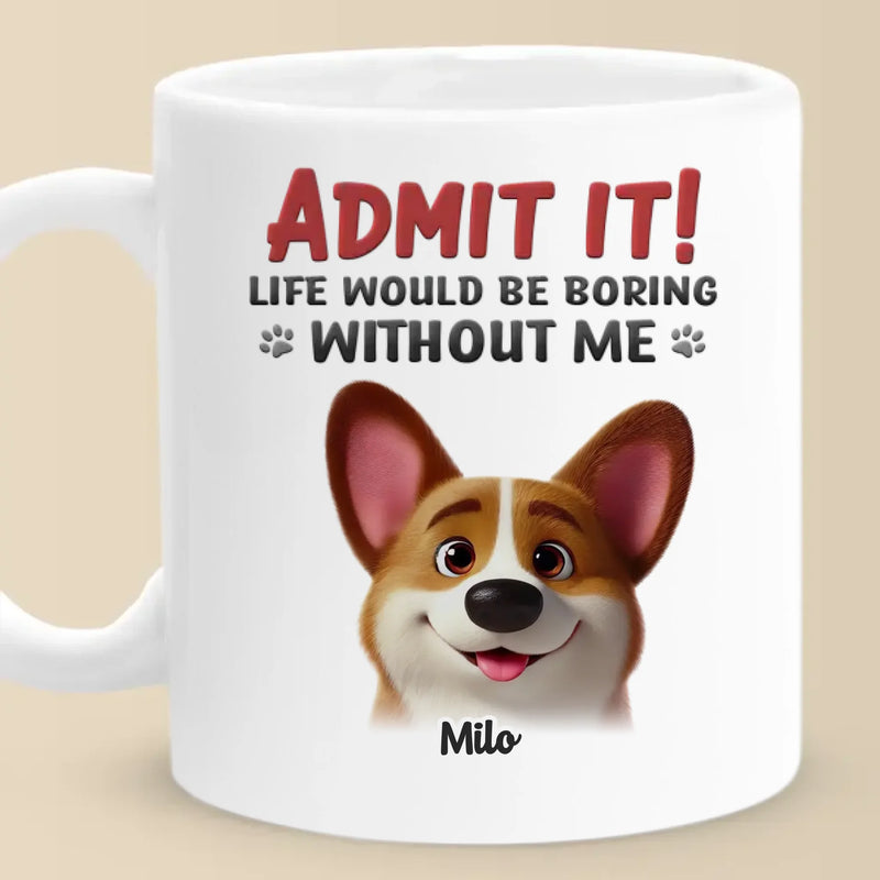 Life’s Ruff Without Us - Dog & Cat Personalized Custom Mug - Gift For Pet Owners, Pet Lovers