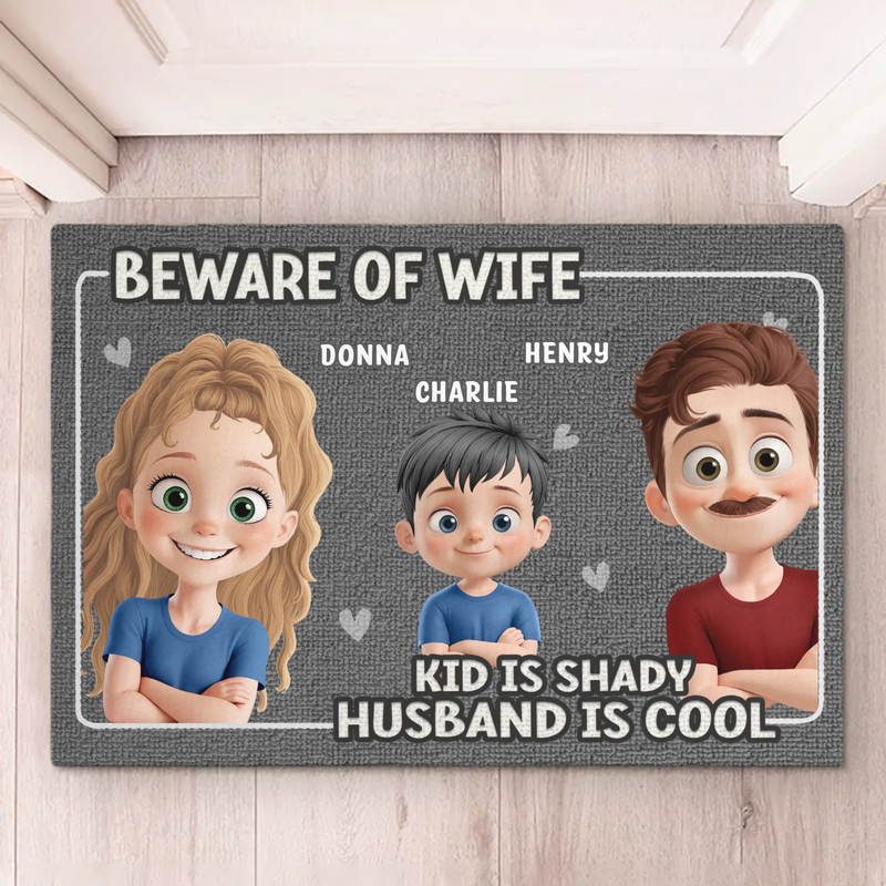 Custom Name Funny Husband Wife Gifts - Personalized Doormat
