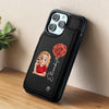 Becoming The Best Version Of Myself - Family Personalized Custom Leather Flip Wallet Phone Case - Gift For Yourself, Best Friends, Siblings, Family Members