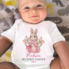 First Easter, First Memories - Family Personalized Custom Baby Onesie - Easter Gift For Baby Kids, Newborn Baby