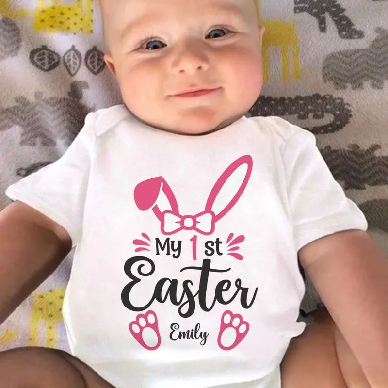 Custom Name First Easter Gifts for Baby - Personalized Baby Onesies