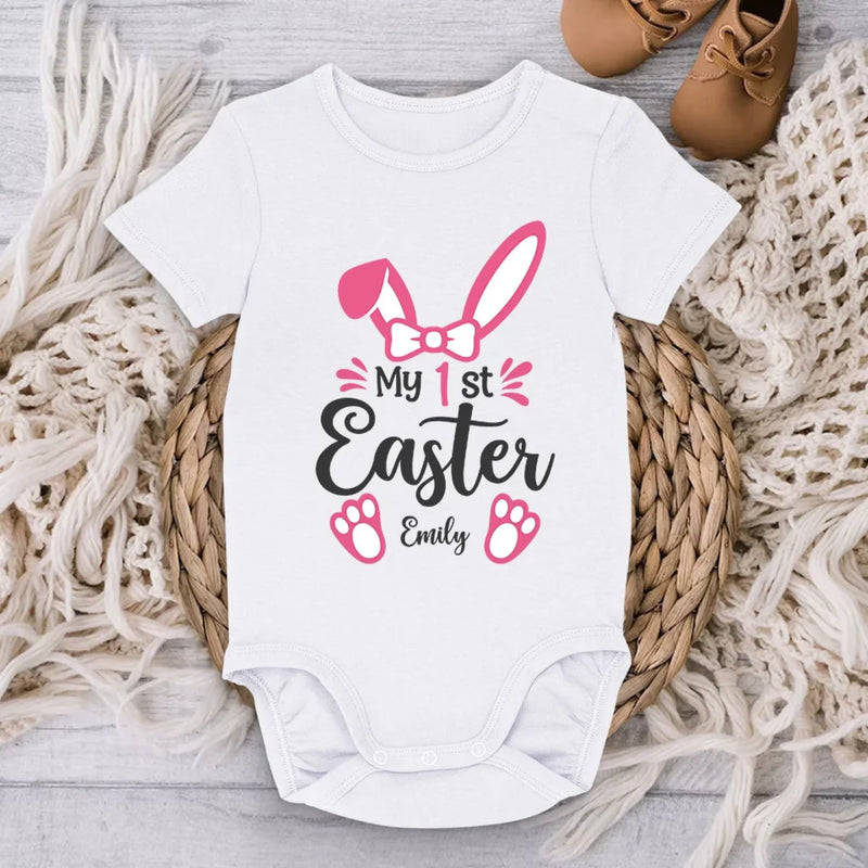 Custom Name First Easter Gifts for Baby - Personalized Baby Onesies