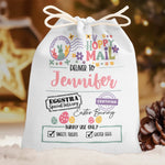 Custom Name Easter Bunny Mail Gifts for Kids - Personalized Favor Bag
