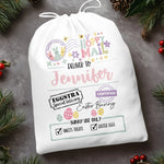 Custom Name Easter Bunny Mail Gifts for Kids - Personalized Favor Bag