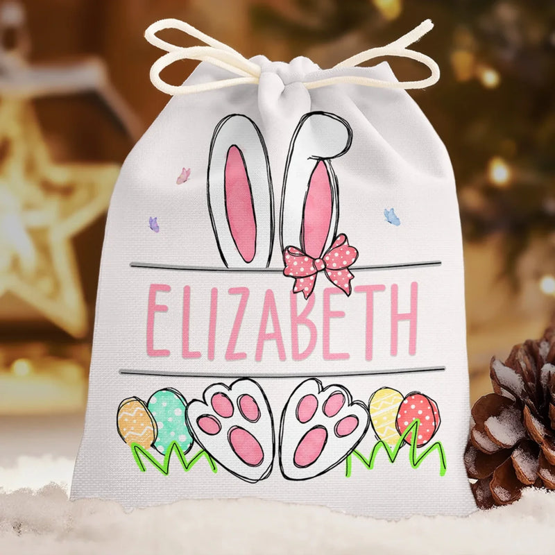 Hopping Into Easter With Love - Family Personalized Custom Favor Bag - Easter Gift For Family Members