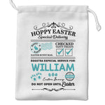 Custom Name Easter Bunny Treat Bag - Personalized Favor Bag