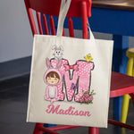 Custom Name Easter Gifts for Kids - Personalized Tote Bag
