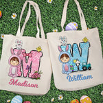 Custom Name Easter Gifts for Kids - Personalized Tote Bag