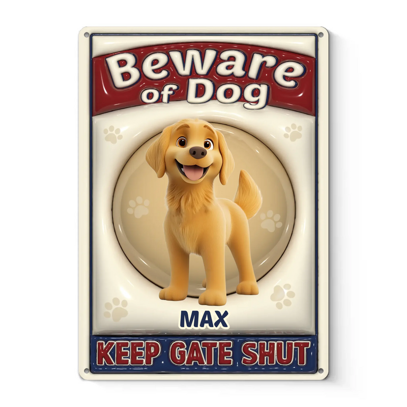 Dogs Are My Favorite People - Dog Personalized Custom 3D Inflated Effect Printed Home Decor Metal Sign - House Warming Gift For Pet Owners, Pet Lovers