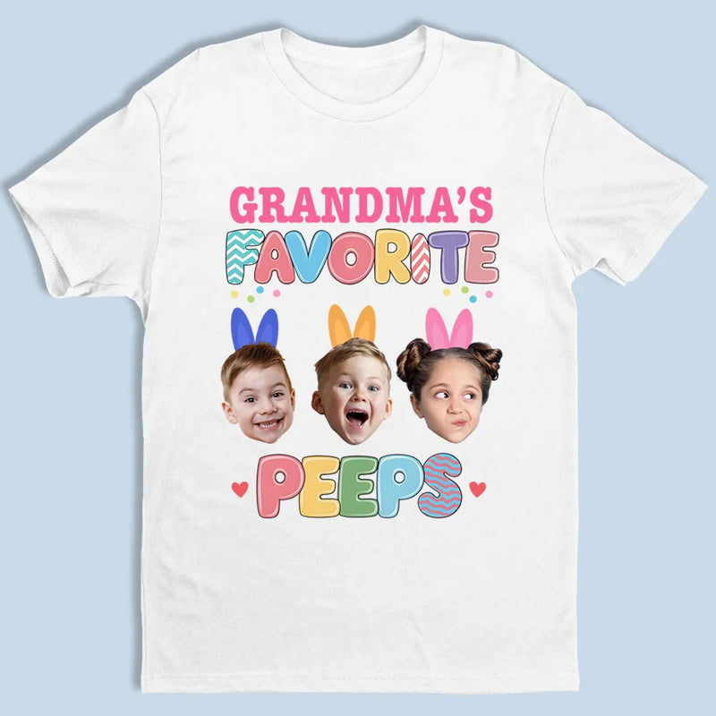 Custom Photo Grandma's Favorite Peeps Gifts for Grandma - Personalized Apparel