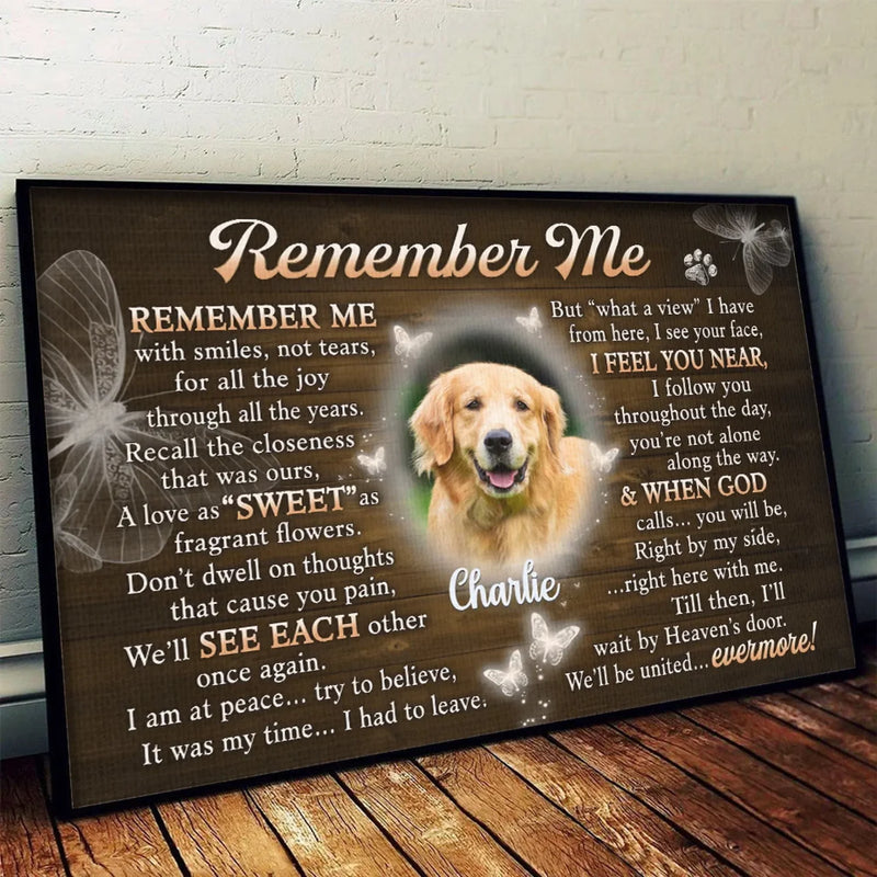 Custom Photo You Will Be Right By My Side - Memorial Personalized Custom Horizontal Poster - Sympathy Gift For Pet Owners, Pet Lovers