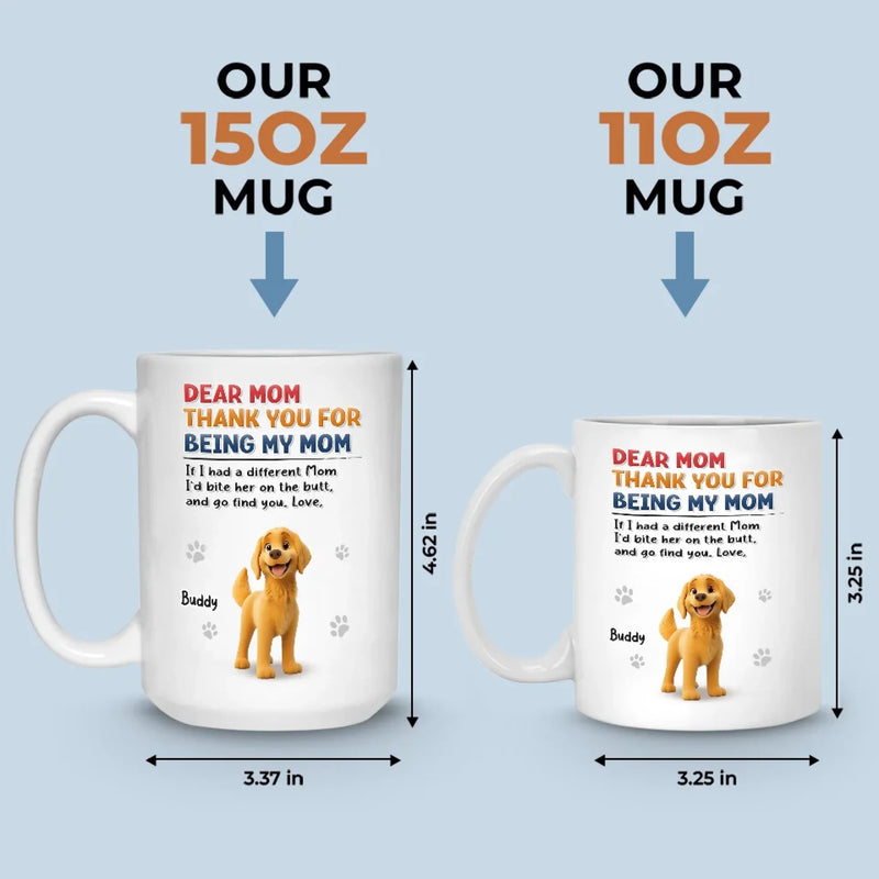 Custom Dog Name Gifts for Mom - Personalized Mug