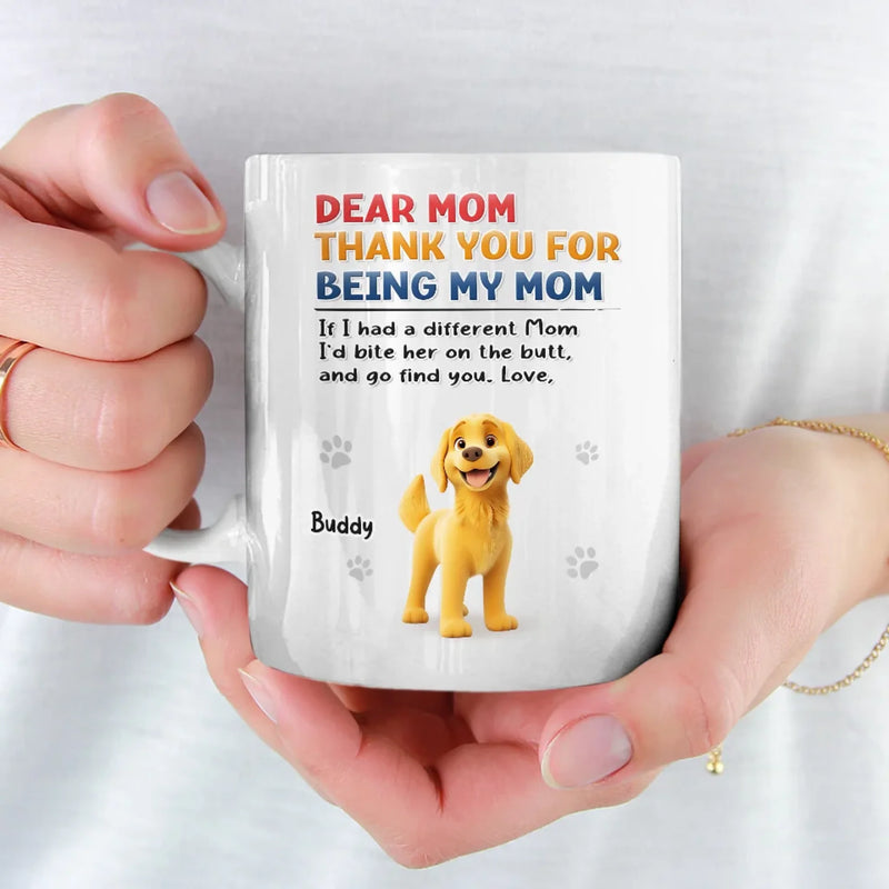 Custom Dog Name Gifts for Mom - Personalized Mug