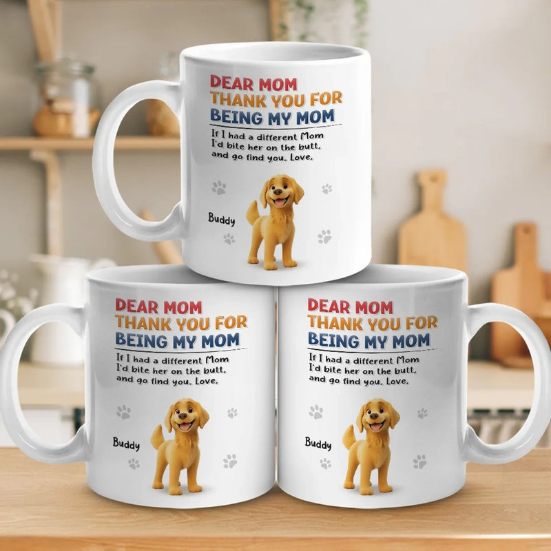 Custom Dog Name Gifts for Mom - Personalized Mug