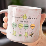 Custom Name Mama Bear Family Gifts - Personalized Marble Mug