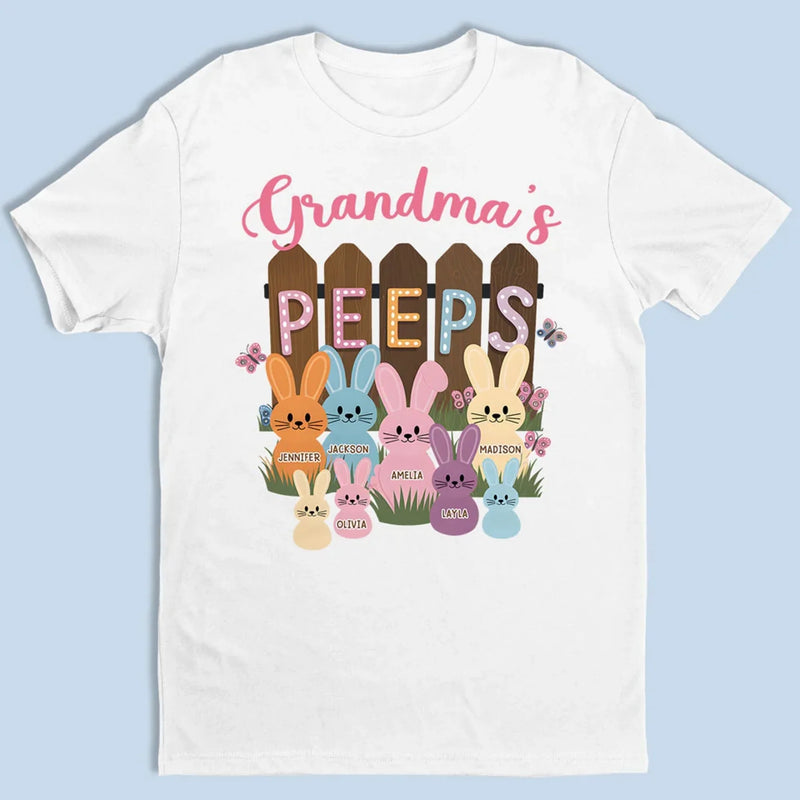 Blessed With My Peeps - Family Personalized Custom Unisex T-shirt, Premium T-shirt, Hoodie - Easter Gift For Mom, Grandma
