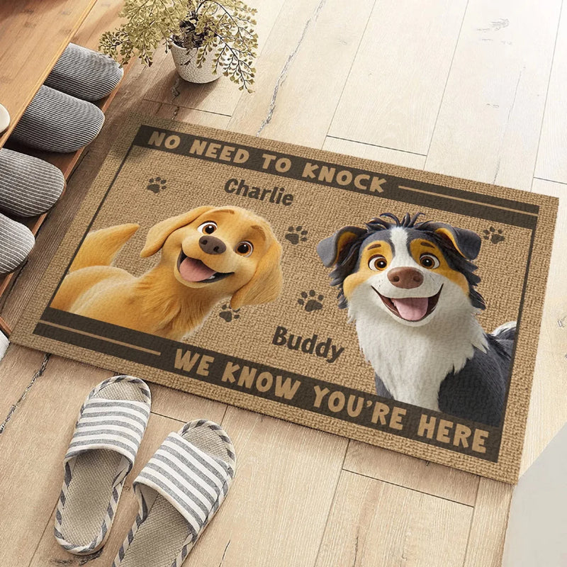 Custom Pet Name Dog Lover Gifts - Personalized Doormat