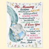 The World's Best Mommy - Family Personalized Custom Blanket - Mother's Day, Baby Shower Gift, Gift For First Mom