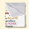 The World's Best Mommy - Family Personalized Custom Blanket - Mother's Day, Baby Shower Gift, Gift For First Mom
