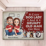 Custom Name Dog Lover Couple Gifts - Personalized Doormat