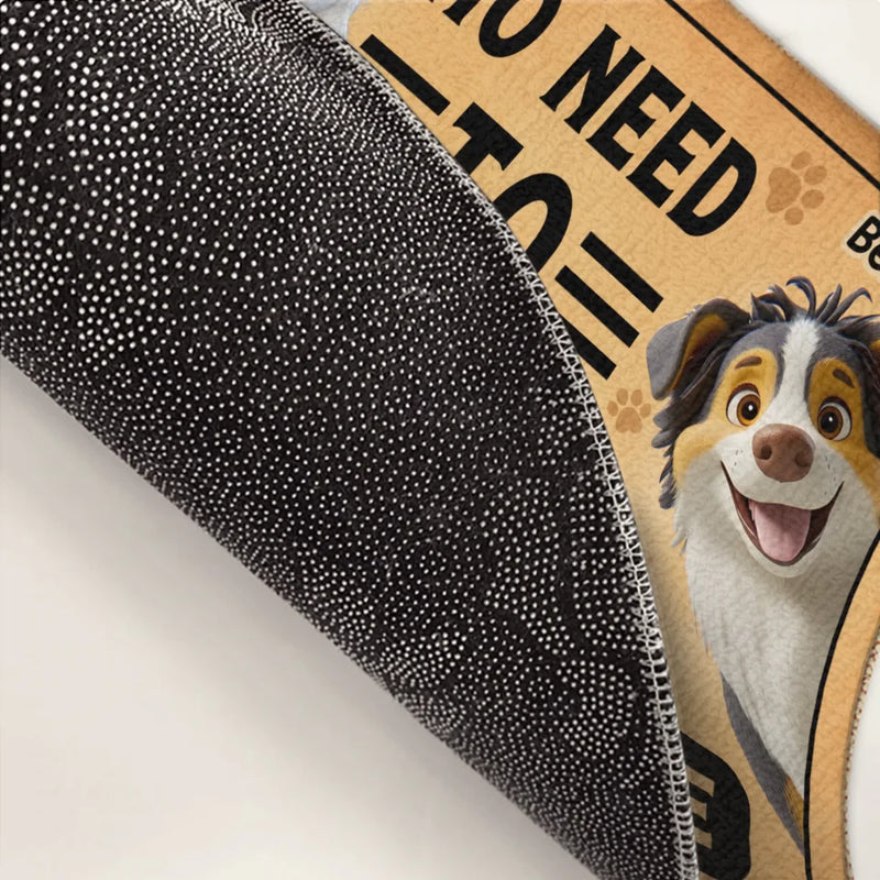 Furry Security System Activated - Dog Personalized Custom Home Decor Decorative Mat - House Warming Gift For Pet Owners, Pet Lovers