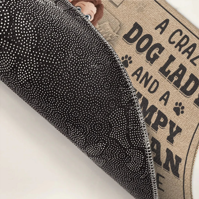 Custom Name Funny Dog Lover Couple Decor - Personalized Doormat