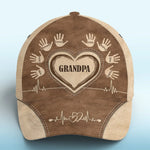 Custom Name Handprint Grandpa Gifts - Personalized Classic Cap