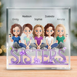 Custom Name Sister Gifts for Women - Personalized Shaped Acrylic Plaque