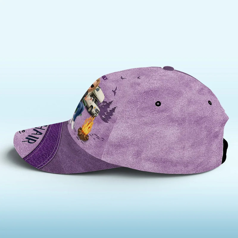 Custom Name Camp Hair Camping Gifts for Women - Personalized Classic Cap