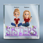 Custom Name Sister Gifts for Women - Personalized Shaped Acrylic Plaque