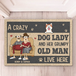 Custom Name Dog Lover Couple Gifts - Personalized Doormat