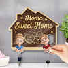 Home Sweet Home - Couple Personalized Custom Acrylic Puzzle Key Holder - House Warming Gift For For Husband Wife, Anniversary