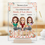 Custom Name Bestie Gifts for Best Friends - Personalized Acrylic Plaque