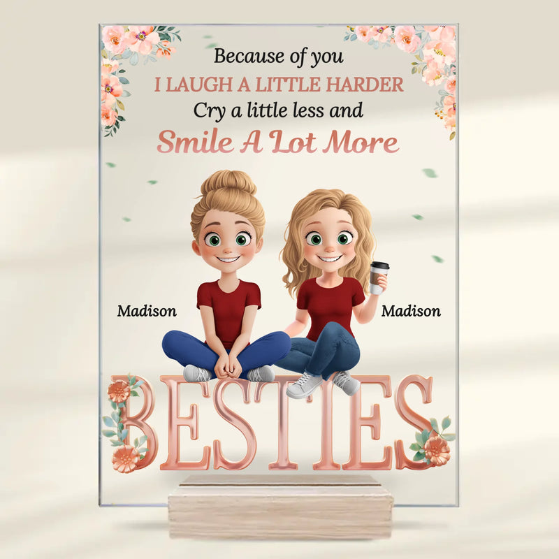 Custom Name Bestie Gifts for Best Friends - Personalized Acrylic Plaque