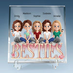 Custom Name Besties Gifts for Friends - Personalized Shaped Acrylic Plaque