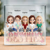 A Friendship That Lasts A Lifetime - Bestie Personalized Custom Square Shaped Acrylic Plaque - Gift For Best Friends, BFF, Sisters