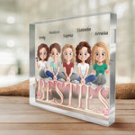 Custom Name Besties Gifts for Friends - Personalized Shaped Acrylic Plaque