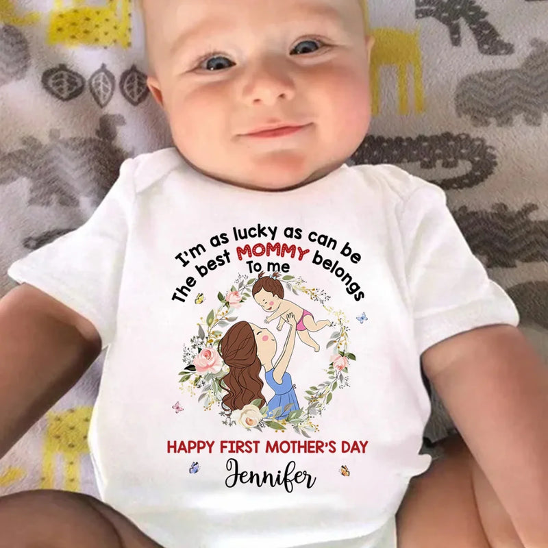 The Best Mommy Ever - Family Personalized Custom Baby Onesie - Mother's Day, Baby Shower Gift, Gift For First Mom