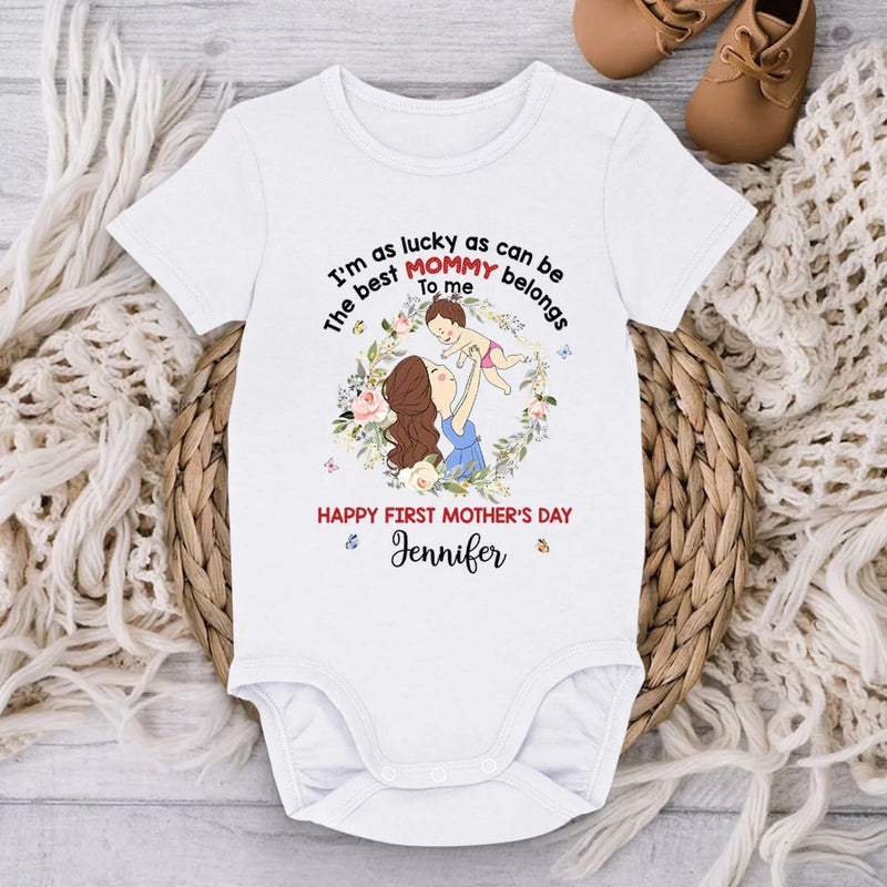 The Best Mommy Ever - Family Personalized Custom Baby Onesie - Mother's Day, Baby Shower Gift, Gift For First Mom