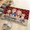 Welcome Maybe It Depends - Family Personalized Custom Home Decor Decorative Mat - House Warming Gift For Family Members