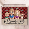 Welcome Maybe It Depends - Family Personalized Custom Home Decor Decorative Mat - House Warming Gift For Family Members